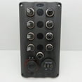 thumbnail image 2 of Marine Boat Black 4 Gang Splashproof Switch Panel w/ 12VDC Outlet/Voltage Meter, 2 of 4