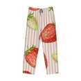 thumbnail image 4 of Sigee Strawberries Print Men's Pajama Pants - Soft Lounge Sleep Bottoms with Elastic Waistband and Pockets-Small, 4 of 9