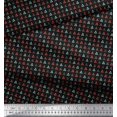 thumbnail image 2 of Soimoi Velvet Fabric Triangle Shirting Print Fabric by Yard 58 Inch Wide, 2 of 3