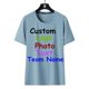 thumbnail image 2 of Camiseta de seda de hielo con texto y logotipo personalizado para hombre y mujer, camisa de cuello redondo de talla grande para parejas, verano gordo 8XL, 2023, 2 of 5