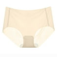 thumbnail image 2 of PiGOGI Women's Seamless Ice Silk Underwear - Comfortable Breathable Briefs - M to L Soft Panties Khaki, 2 of 5