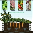 thumbnail image 4 of 1 Pack Galvanized Raised Garden Bed Kit, Oval Metal Garden Beds Outdoor Planter Box for Vegetables Flowers Fruits (48 x 24 x 12 Inch), 4 of 6