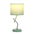 thumbnail image 3 of Simple Designs 17.13" Metal And Modern Abstract Table Lamp With Drum Fabric Shade, For Bedroom, Office, Living Room, Dorm, Side Table, Green, 3 of 6