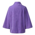 thumbnail image 4 of Vedolay Womens Tops Casual Hoodies for Women Oversized Sweatshirts Pullover Long Sleeve Half Zip Hoodies Fall Tops,Purple M, 4 of 5