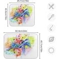 thumbnail image 3 of Dish Drying Mat Watercolor Sea Turtle Microfiber Kitchen Dish Mat Super Absorbent Dish Drainer Mat Fast Drying Heat-resistant Drying Mat for Kitchen Counter, 16"x18", 3 of 7