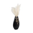 thumbnail image 5 of Teardrop Aluminum Vase for Living Room Decor - Modern Flower Vase with Textured Design for Office Table Centerpiece -  Snake Detail Accent for Room or Bedroom Display - 21", Black & Gold, 5 of 10