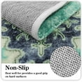 thumbnail image 3 of Boho Vintage Bathroom Rugs Gray Non-Slip Soft Bath Mat Machine Washable Oriental Small Bath Rug Traditional Tribal Floral Bath Mats for Sink Shower Doorway Tub, 18x25 inch, 3 of 6