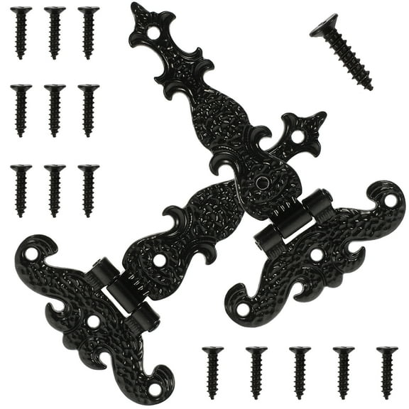 Heavy Duty Iron Hinge for Door Black Color 2 Pieces Suitable for Wooden Fence Gate and Barn Door