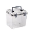 thumbnail image 1 of Camera Case with Handle Transparent Waterproof Dry Box with Front Locking latches for Cameras, Camping Durable Convenient to Carry Container , 20cmx16cmx18cm, 1 of 8