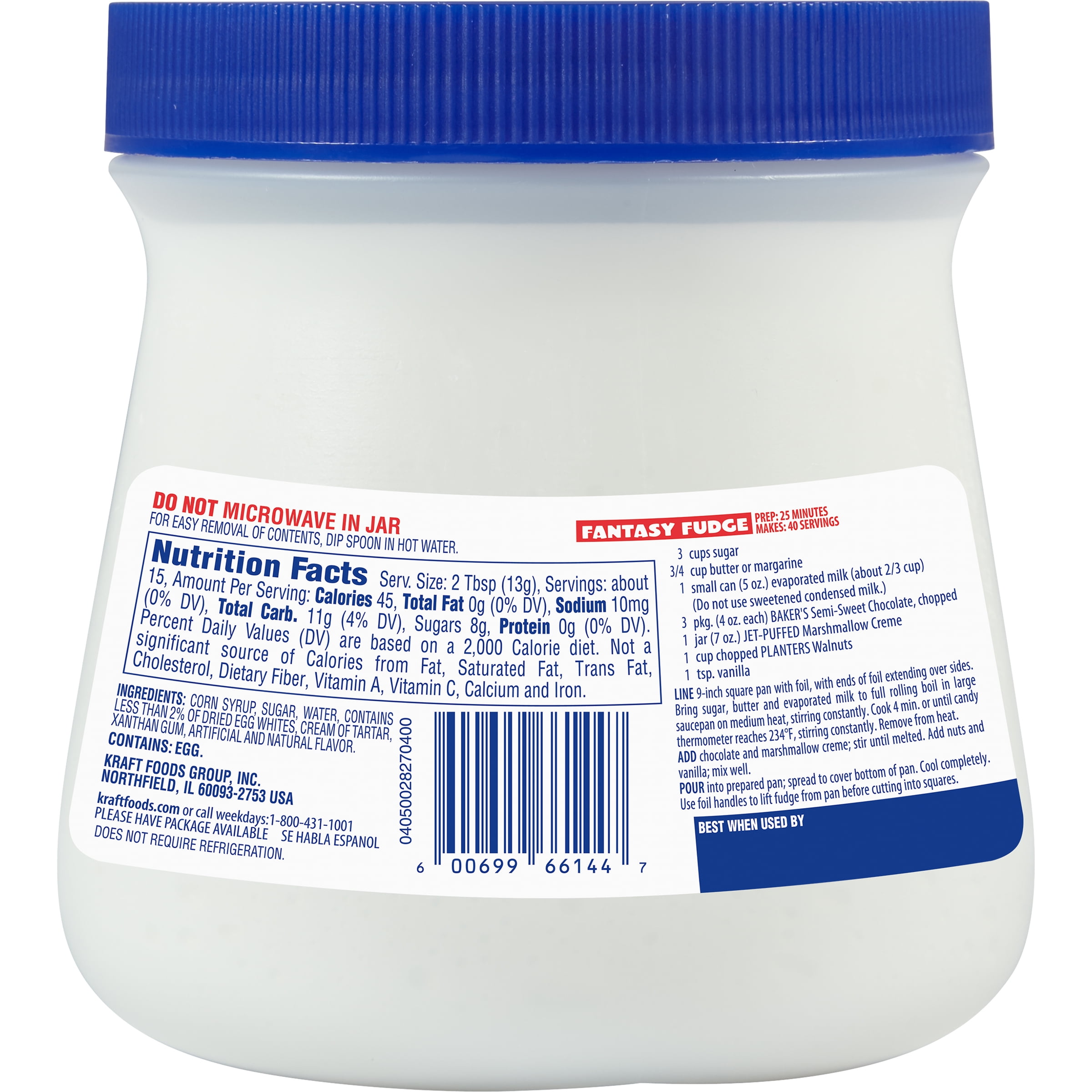 Jet Puffed Marshmallow Creme 7 Oz Jar