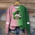 thumbnail image 4 of Lovzfmll Long Sleeve Shirts for Women, St. Patrick's Day Tops Pullover, Loose Fit Going Out Fall Blouse Casual Dressy, 4 of 5