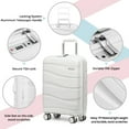thumbnail image 2 of Joyway- 5-Piece Luggage Set PP Hardshell Spinner Suitcase with TSA Lock - (Expandable Carry-On 20 Inch) (24 Inch 28 Inch) for School, Travel, Weekend, 2 of 7