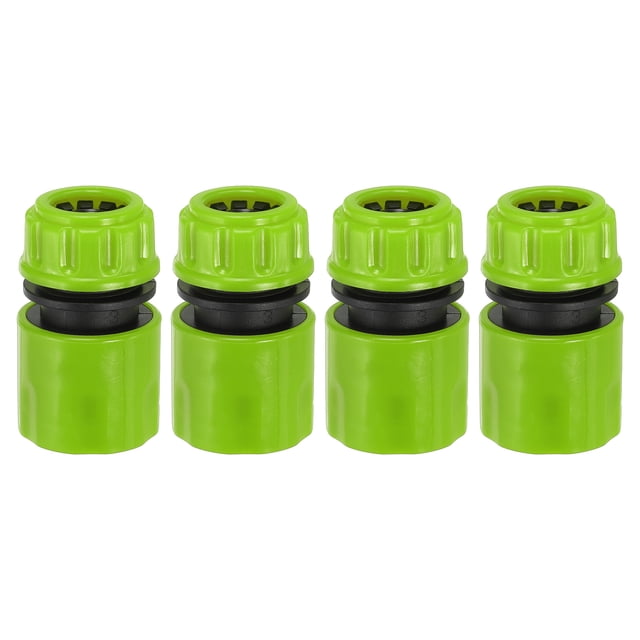 Conector de reparación de manguera Uxcell de 1/2" 4 Pcs, extensor, conectores de manguera de jardín de plástico, exteriores, verde lima