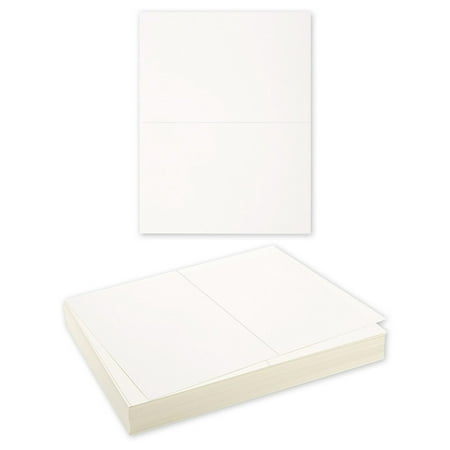 Blank Postcard Paper – 100-Sheets White Postcard Stock for Laser Printers, Blank Cardstock, Off White, 8.5 x 11 Inches, Each Postcard Measures 5.5 x 8.5