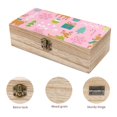 thumbnail image 3 of 7.9×2.3 In Wooden Boxes Durable Easy To Use Dustproof Prevent Slippery Delicate And Cabinet Winter Deer Snowflakes, 3 of 8