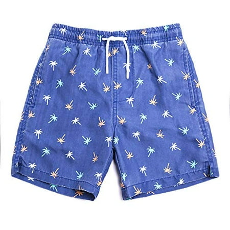 

Little Boys Quick Dry Beach Board Shorts Swim Trunk Swimsuit Beach Shorts With Mesh Lining (Light Blue Sandals 4/5)