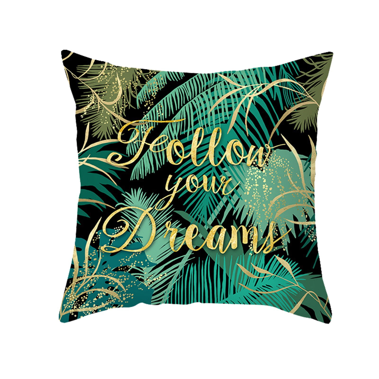 Green Botanical Jungle Collect Design Pillowcase Sofa Cushion Tropical