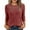 Red, variant on BLVB 3/4 Sleeve Tops for Women Crewneck Ribbed Knit Lightweight Sweaters Pullover Casual Fall Fashion Tunic Blouses