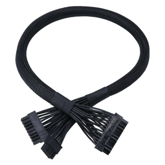 Computer Mainboard 24Pin Power Supply Cable 18 10pin to 24Pin Sleeved Cable 60CM