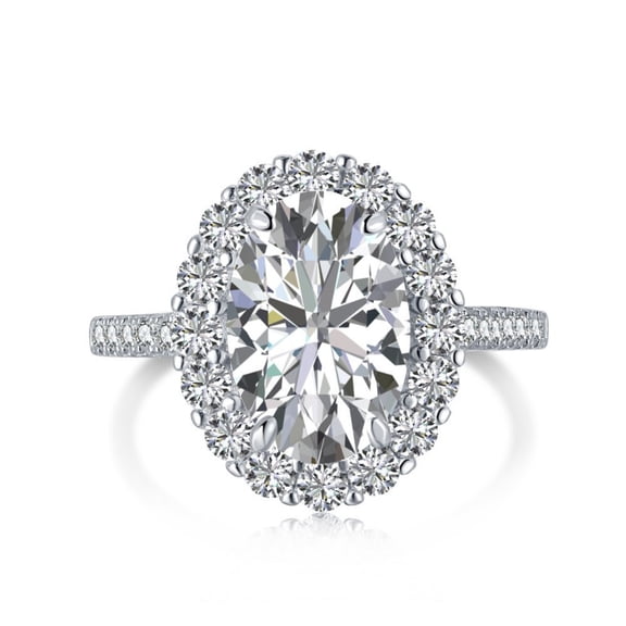 4.5 Carat Oval Engagement Rings for Women 925 Sterling Silver Yellow/Pink Stone Ring CZ Crushed Ice Promise Ring for Her Wife Girlfriend Mom Size 5-9