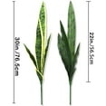 thumbnail image 2 of Artificial Snake Plants 30" Faux Agave Fake Sansevieria Artificial Silk Plant for Home Garden Office Store Decoration 4 Pcs (Yellow), 2 of 5