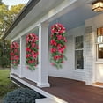 thumbnail image 4 of Artificial Rose Garland 2 Pack 36 Inch Artificial Rose Garland Fake Flower Vine Decor for Home Wedding Party Wall Hanging Decoration with Realistic Roses and Leaves Indoor Outdoor Fake Flower Vine, 4 of 7
