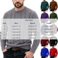 thumbnail image 3 of LYSMORA Men's Crew Neck Cable Knit Sweater Long Sleeve Pullover Top for Daily Commute Outdoor Walk Fall Winter Casual Outing, 3 of 6