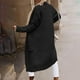 thumbnail image 5 of Cárdigan largo de mujer con doble bolsillo, suéter de punto, cárdigan informal de moda, top acrílico para mujer, 5 of 7