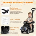 thumbnail image 4 of iYofe 3-in-1 Toddler Push Car for Ages 1-3, Licensed Ford F-150 Ride On Toy with Parent Handle, Safety Rail, Storage, Lights & Horn, Stroller Alternative Push Car for Toddlers 18-36 Months, Black, 4 of 8