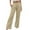 A01 Beige, variant on Conairie Womens Linen Pants Solid Straight Leg Elastic Waisted Casual Palazzo Pants With Button Vacation Beach Trousers Outfits With Pockets Beige L