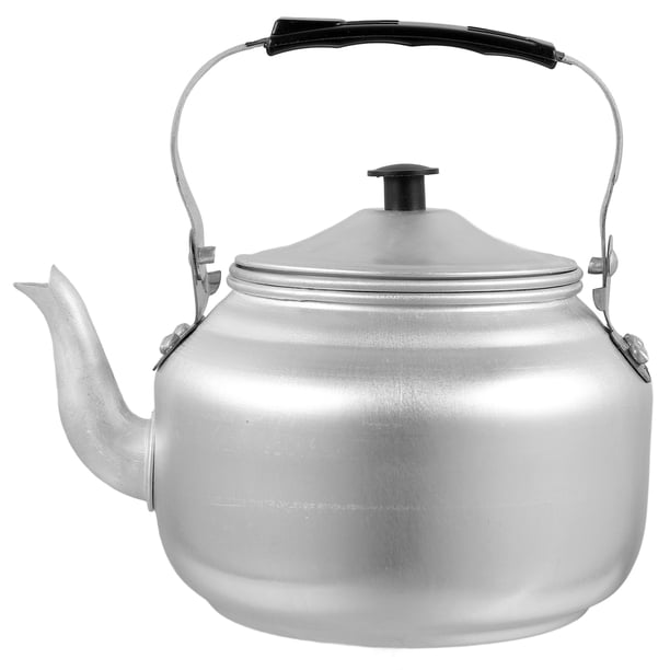 Hervidor de agua de aluminio para estufa, tetera con asa, tetera de cocina para té suelto, hervidor de agua de 1L