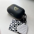 thumbnail image 1 of AmPm Love Heart Case Compatible with AirPods Pro, Cute Case Skin Cover with Keychain, Heart Pattern Smooth TPU Protective Portable Accessories Women Girls Case for AirPods Pro Charging Case, 1 of 6