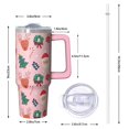 thumbnail image 2 of Snowman Holiday Christmas 30oz Coffee Cup Stainless Steel Insulated, Winter Travel Tumbler with Handle and Straw, Gift for Women Men, 2 of 5