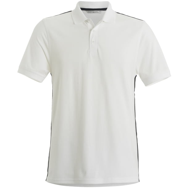 Kustom Kit - Polo de manga corto estallado Modelo Team Style hombre caballero (Blanco/Marino)