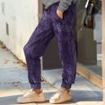 thumbnail image 5 of Dalix Butterfly Embroidered Washed Jogger Pant Soft Fleece Relaxed Fit Lounge Womens in Purple 2XL XX-Large, 5 of 5