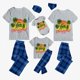thumbnail image 1 of Pijamas familiares navideños a juego, conjuntos de pijamas grises, árboles de coco, Navidad en julio, 1 of 3