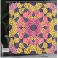 thumbnail image 3 of Ambesonne Modern Shower Curtain, Floral-Like Sketches Art, 69"Wx70"L, Mustard Pale Ruby and Quartz, 3 of 4