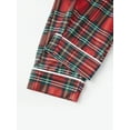 thumbnail image 6 of Rdhnmea Family Christmas Pajamas Matching Sets Plaid Tops and Elastic Waist Pants Loungewear Xmas Jammies Holiday Sleepwear, 6 of 10
