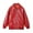 Red, variant on Women's Retro Coat, Pure Color Turn-Down Collar, Zipper Closure, Elastic Cuff and Hem, Faux Leather Motorcycle Jacket, Outdoor Travel Coat
