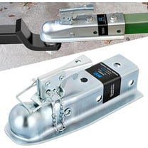 Nilight Straight Trailer Coupler with Security Latch&Chain for 2-Inch Hitch Ball, 2-Inch Channel,3500 LBS,Heavy Duty Trailler Tongue Coupler for Station Wagon, Truck, Bolted & Welded Installation