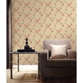 thumbnail image 2 of Floral Hot Pink, Brown Peonies Wallpaper Roll, 2 of 2