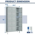 thumbnail image 6 of AUHUP Metal Locker for Employees with lock, Industrial Steel Storage Locker for School Gym Home Office Staff, Gray-15 Doors Metal Storage Cabinet, 6 of 10