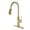 Brushed Gold, variant on Sumerain Pull-Down Kitchen Faucet with Sprayer, Single Handle, Includes Deck Plate, Brushed Nickel