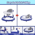 thumbnail image 2 of Ealing Foldable Baby Walker with Wheels,Foot Pads,Adjustable Height, Activity Center Toys with Music for Babies 6-24 Months Girl & Boys, 2 of 7