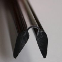 3 x 200mm (8 in), Black, low profile flex hinges, flexible living hinges, Acrylic Piano Hinges