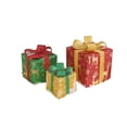 thumbnail image 1 of Boîte de Noël Télécommandée, Ensemble de 3 Décorations Extérieures à LED, Boîte Cadeau de Noël pour Cour Extérieure, 1 of 7