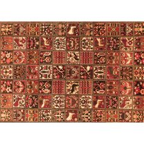 Ahgly Company Indoor Rectangle Persian Orange Traditional Area Rugs, 5' x 7'