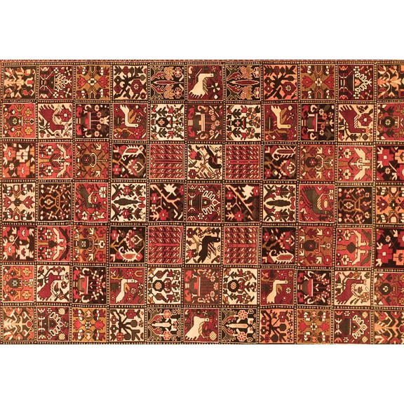 Ahgly Company Indoor Rectangle Persian Orange Traditional Area Rugs, 5' x 7'