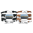 thumbnail image 1 of Water Connected To The Sky Bracelet Hand Strap Leather Rope Wristband Double Set, 1 of 3