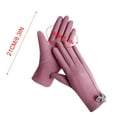 thumbnail image 3 of Miogawg Women Winter Suede Gloves, Touch Screen Warm Fleece Lined, Thick Warm Windproof Snow Gloves For Cold Weather, 3 of 5